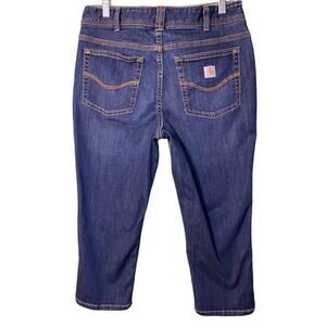 Carhartt Women's Size 8 Stretch Denim Capri Length Original Fit Crop Leg Jeans